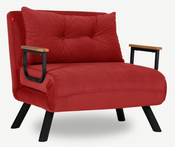 Poltrona letto pieghevole 60x78x78 cm Sando bordeaux