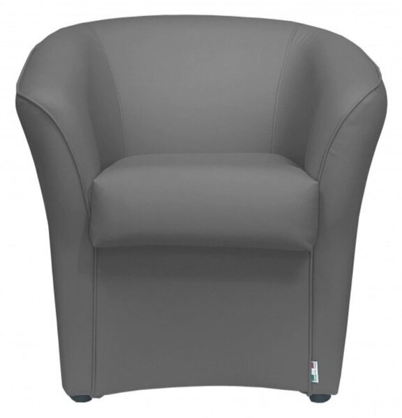 Poltrona Adda 75x66x76 cm in Similpelle grigio