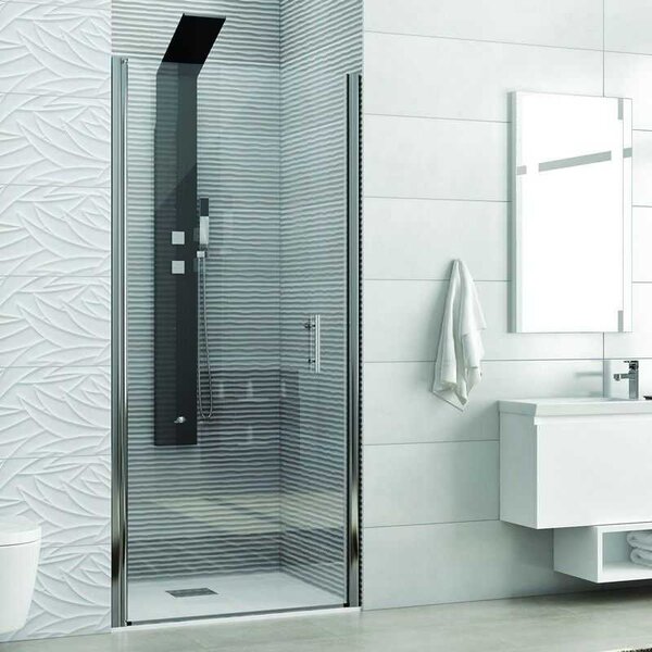Kamalu porta doccia battente 95cm vetro trasparente | ks2800n