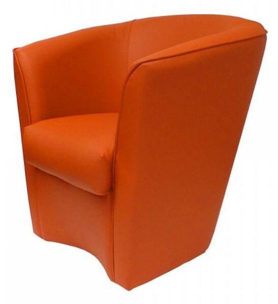 Poltrona Adda 75x66x76 cm in Similpelle arancio