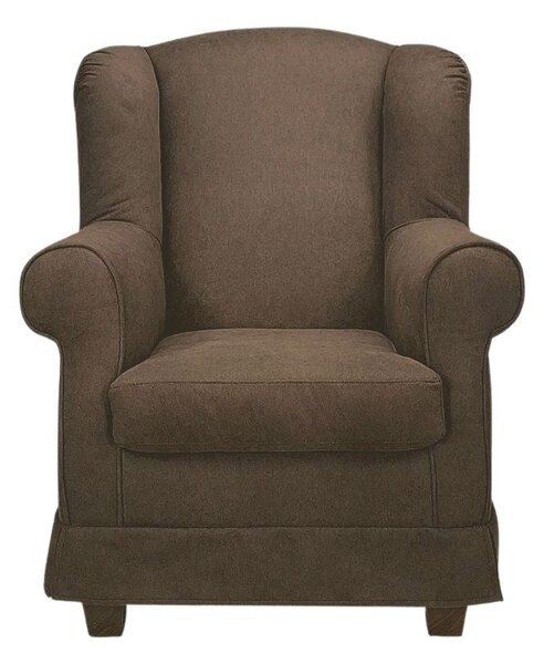 Poltrona Bergere 103x87x84 cm in tessuto marrone