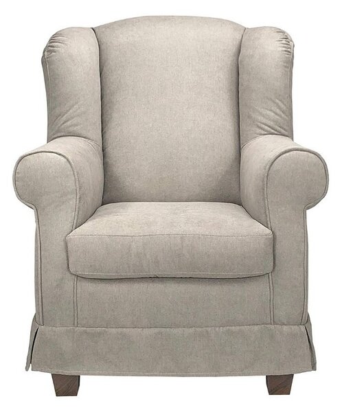 Poltrona Bergere 103x87x84 cm in tessuto beige