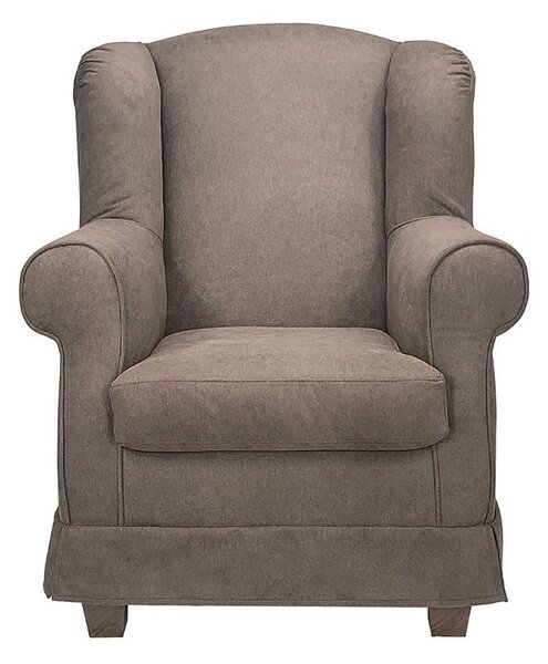 Poltrona Bergere 103x87x84 cm in tessuto tortora