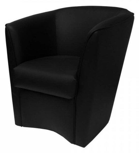 Poltrona Adda 75x66x76 cm in Similpelle nera