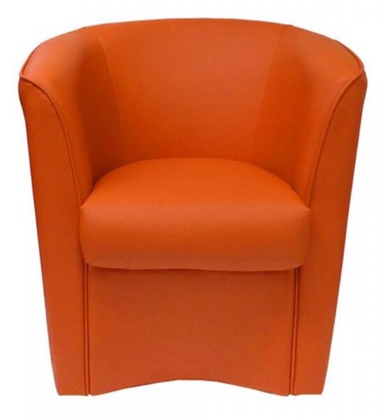 Poltrona Adda 75x66x76 cm in Similpelle arancio