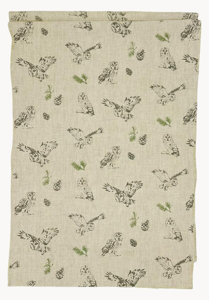 Runner in lino e cotone Tawny Owl