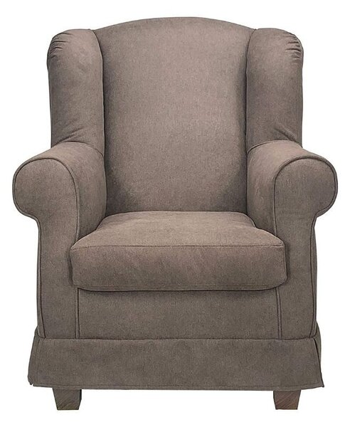 Poltrona Bergere 103x87x84 cm in tessuto tortora