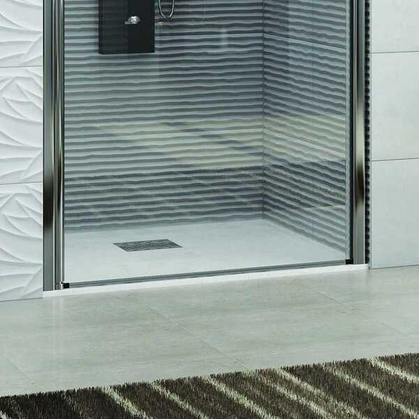 Kamalu porta doccia battente 95cm vetro trasparente | ks2800n