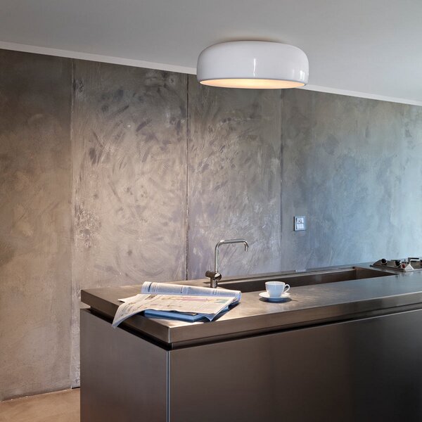 Plafoniera FLOS, Smithfield, dimmerabile, Bianco, Soggiorno, Metallo, Design