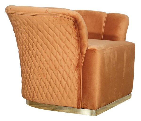 Poltrona Argentario 90x85x70 cm in Velluto Berger ruggine