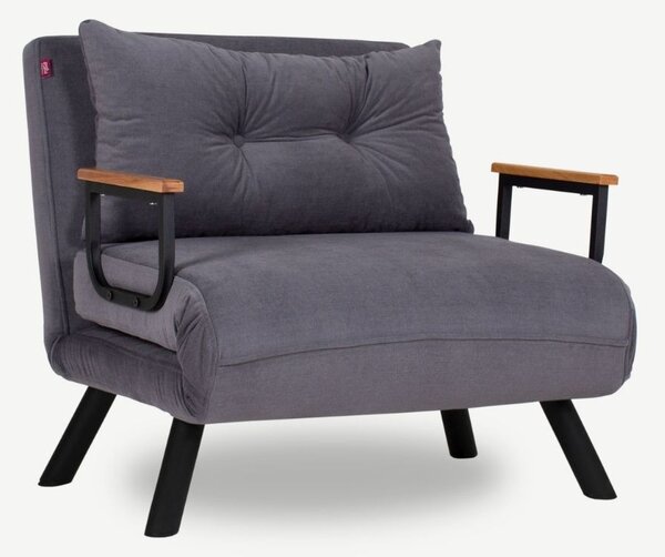 Poltrona letto pieghevole 60x78x78 cm Sando grigio