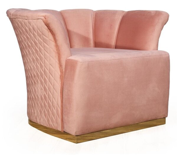 Poltrona Argentario 90x85x70 cm in Velluto Berger cipria