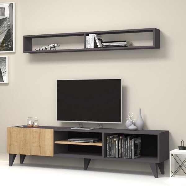 Soggiorno porta TV Amore nero rovere