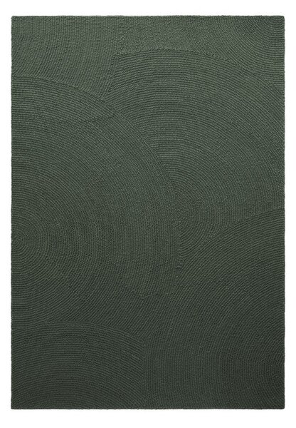 Tappeto verde scuro in lana tessuto a mano 200x300 cm Calmio – Hanse Home