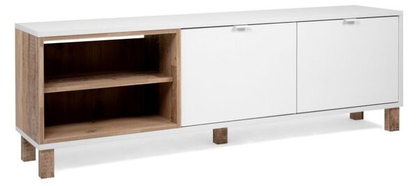 Porta TV Menorca 56A bianco rovere naturale 149,6x35x50 h