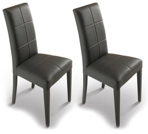 Set 2 Sedie 47x47x101 cm Giada standard antracite