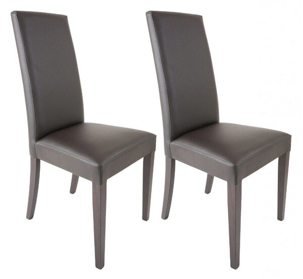 Set 2 Sedie 47x47x101 cm Nancy tortora standard