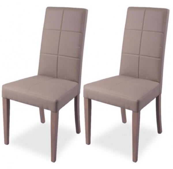 Set 2 Sedie 47x47x101 cm Giada standard tortora