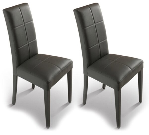 Set 2 Sedie 47x47x101 cm Giada standard antracite
