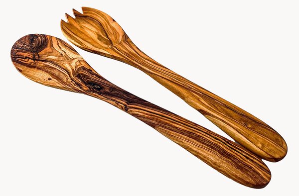 Set di 2 posate da insalata in legno d'olivo Selbrae
