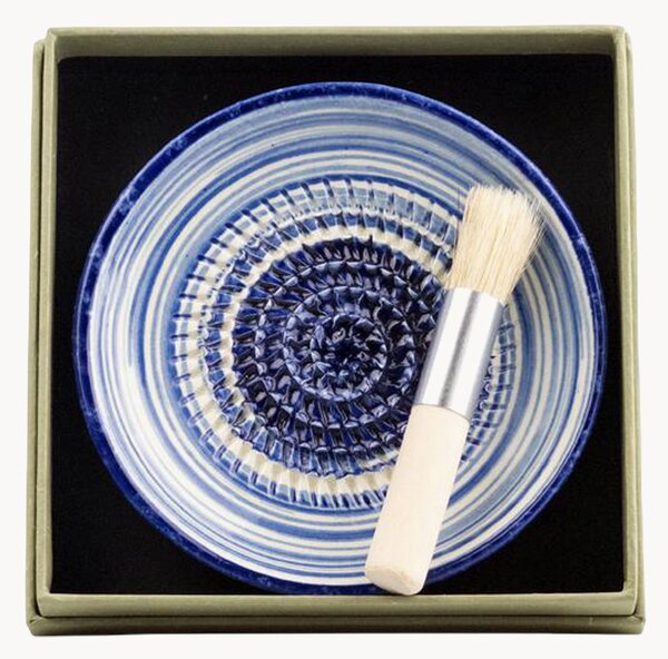Set grattugia per aglio in ceramica con pennello Coastal, set da 2