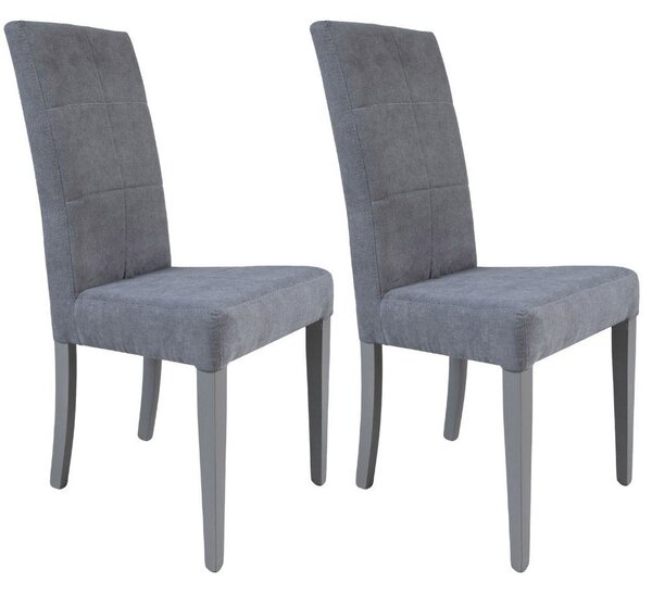 Set 2 Sedie 47x47x101 cm Giada Enjoy 23 tessuto Grigio