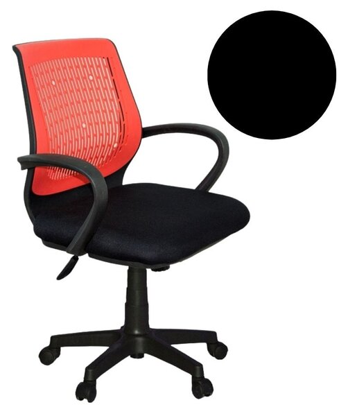 Sedia girevole da ufficio tessuto microforato nero