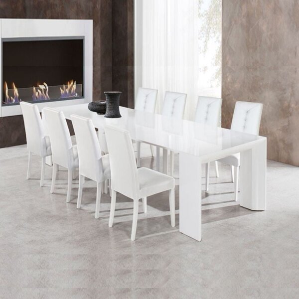 Consolle Allungabile 48/283x76x90 cm Italia bianco lucido
