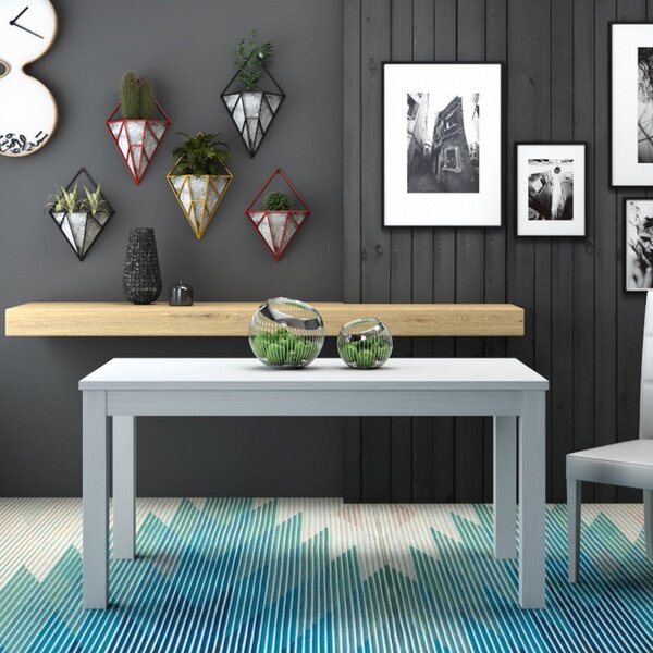 Tavolo allungabile Elindo 160/200/240x90 cm bianco frassinato