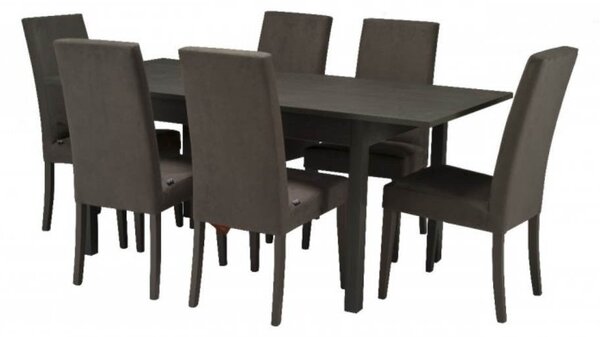 Tavolo allungabile 120/160x80x77 cm Firenze rovere grigio