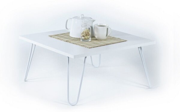 Tavolino da salotto 60x60x29 cm bianco Ilia
