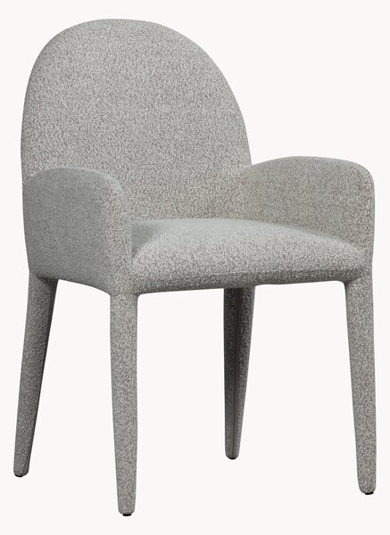 Sedia con braccioli in bouclé Elegance
