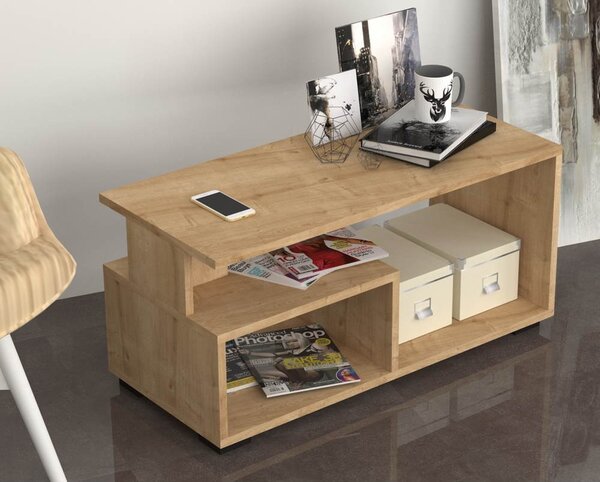 Tavolino da caffè basso 90x45x45 cm Madrid rovere