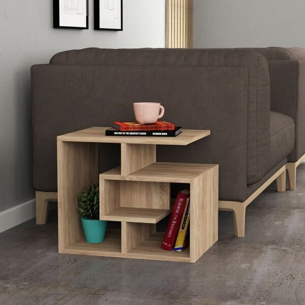 Tavolino da salotto 54x40x45 cm Labirent rovere