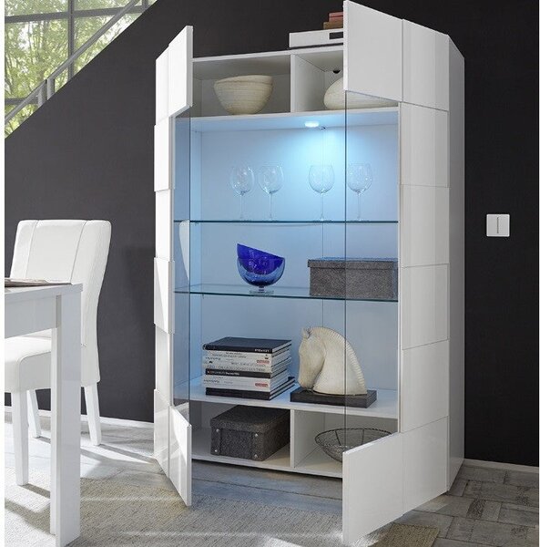 Mobile Vetrina 121x42x166 cm Artica bianca