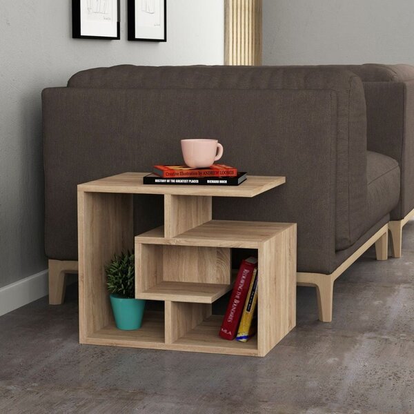 Tavolino da salotto 54x40x45 cm Labirent rovere