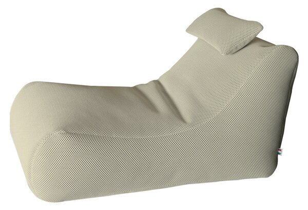 Lettino Chaise Lounge 120x70x65 cm con Cuscino in Poliestere Armonia Beige