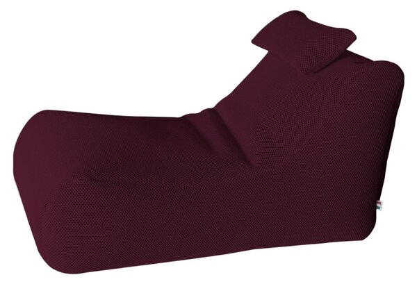 Lettino Chaise Lounge 120x70x65 cm con Cuscino in Poliestere Armonia Bordeaux