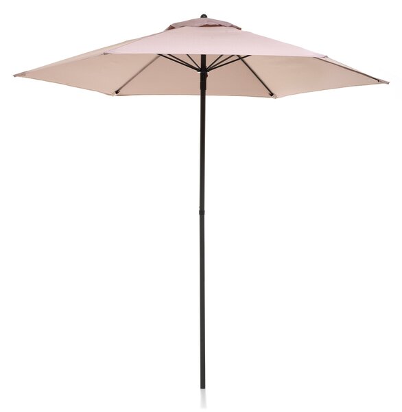 Ombrellone da Giardino Ø2,4 m Palo Ø32 mm in Ferro Telo in Poliestere Garden Grigio Chiaro