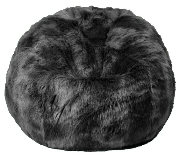 Maxy Pouf 80x80x70 cm in Pelliccia Sintetica Nuvola Grigio