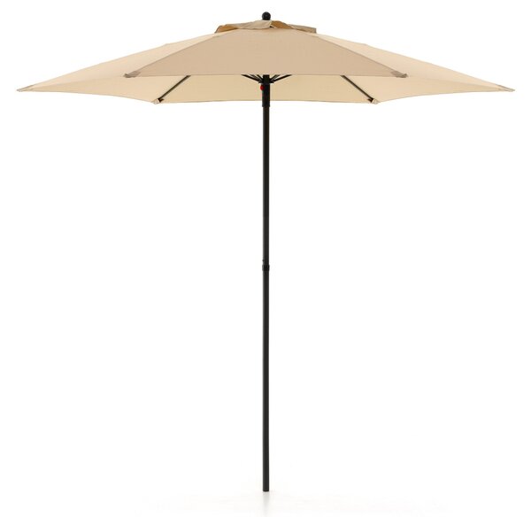 Ombrellone da Giardino Ø2,4 m Palo Ø32 mm in Ferro Telo in Poliestere Garden Ecrù