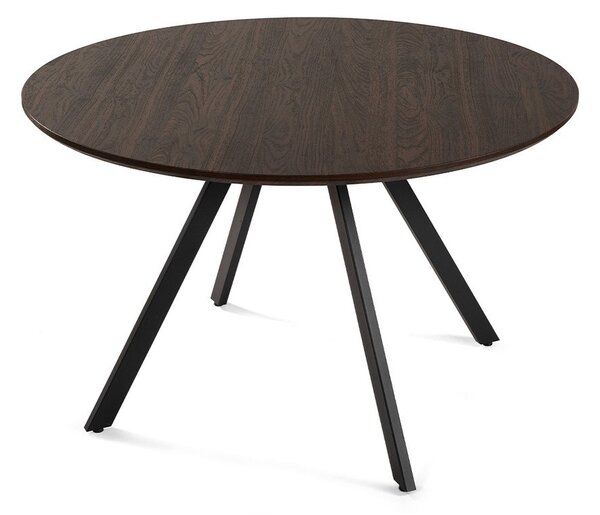Tavolo da pranzo rotondo con effetto noce ø 120 cm Rivo – Bonami Essentials