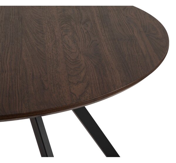 Tavolo da pranzo rotondo con effetto noce ø 120 cm Rivo – Bonami Essentials