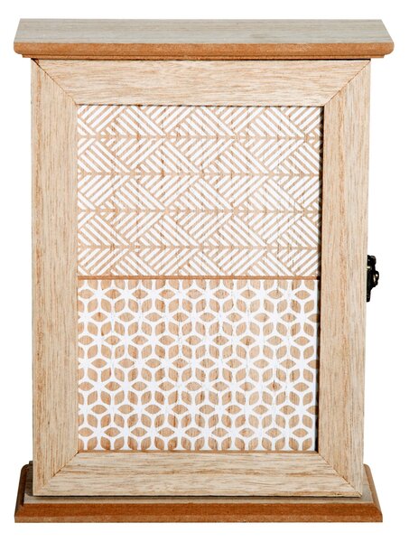 Scatola Porta Chiavi 20x6,5x26,5 cm in Legno Decorato