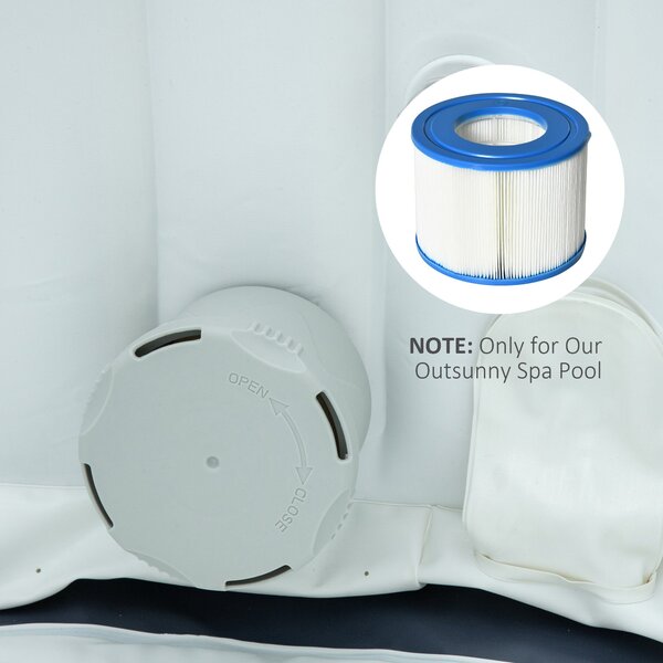 Set 6 Filtri per Piscine e Spa Gonfiabili Ø10,5x8 cm in Tessuto non Tessuto Blu e Bianco