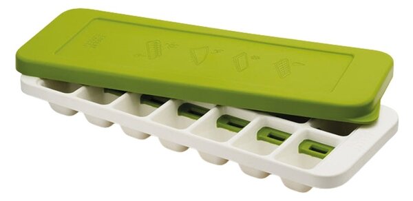 Joseph Joseph QuickSnap Plus Verde Vassoio per Cubetti di Ghiaccio con Meccanismo Rilascio Singoli Cubetti