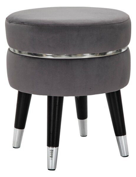 Pouf in velluto grigio Paris - Mauro Ferretti