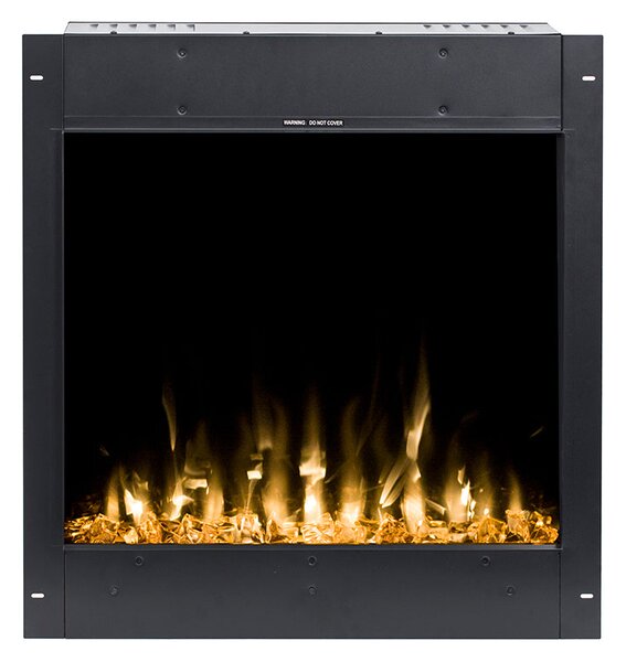 Camino Elettrico da Incasso 60x96,8x16,5 cm Effetto Fiamma 1500W Gangs 38 Nero