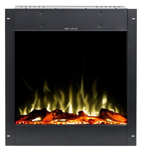 Camino Elettrico da Incasso 60x127x16,5 cm Effetto Fiamma 1500W Gangs 49 Nero
