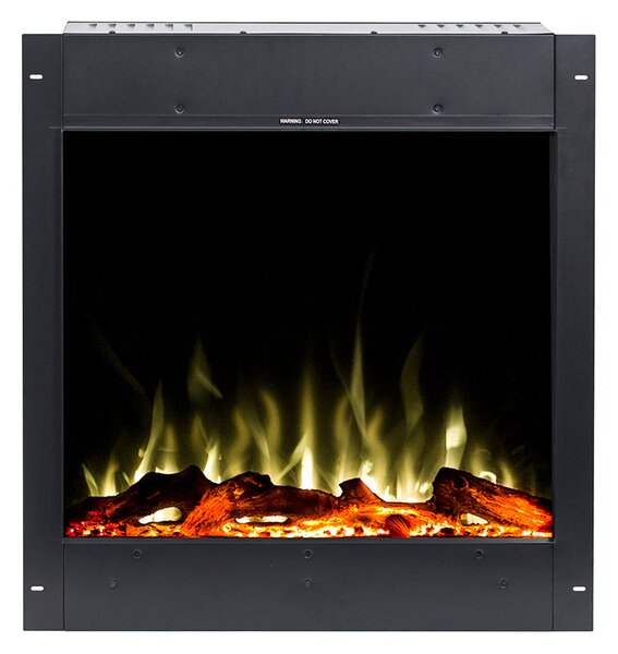 Camino Elettrico da Incasso 60x127x16,5 cm Effetto Fiamma 1500W Gangs 49 Nero